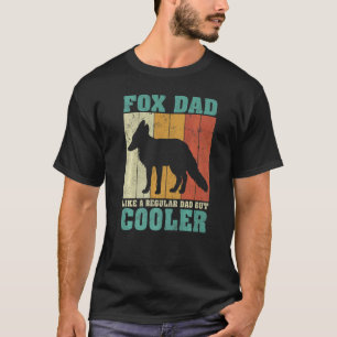 T-shirt Mens Vintage Retro Fox Papa Comme Un Père Régulier