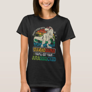 T-shirt Mens Vintage Retro Grandadsaurus Dinosaur Rex