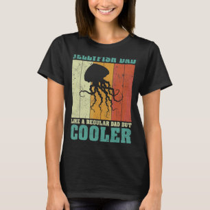 T-shirt Mens Vintage Retro Jellyfish Papa Comme Un Da Régu