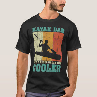 T-shirt Mens Vintage Retro Kayak Papa Comme Un Père Réguli
