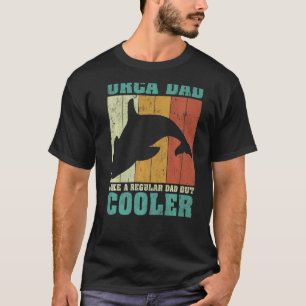 T-shirt Mens Vintage Retro Orca Papa Comme Un Papa Régulie