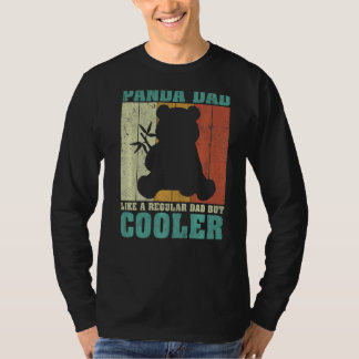 T-shirt Mens Vintage Retro Panda Papa Comme Un Papa Fa Rég