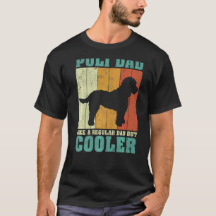 T-shirt Mens Vintage Retro Puli Papa Comme Un Papa Régulie