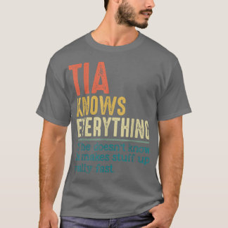 T-shirt Mens Vintage Tia Knows Everything Funny For Father