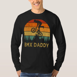T-shirt Mens Vintage Vélo Bmx Style Rétro Bmx Papa Père Pè