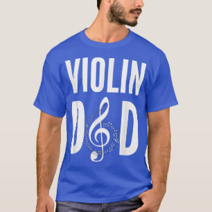 T-shirt Mens Violin papa musique treble clef papa musicien