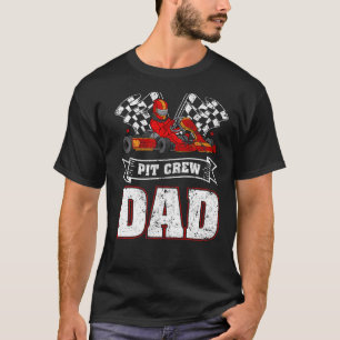 T-shirt Mens Voiture Drag Racer Pit Crew Papa Drag Racing 
