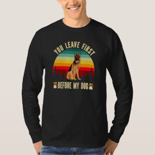 T-shirt Mens Vous Partez D'Abord Avant Mon Chien Berger Al