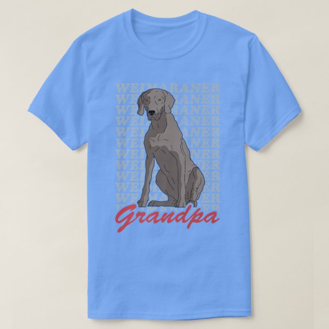 T-shirt Mens Weimaraner Grand-père propriétaire de chien W (Design devant)