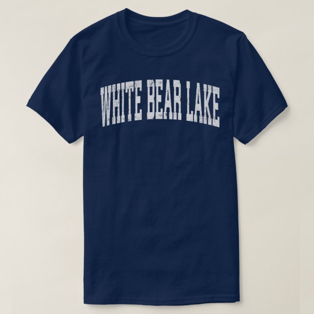 T-shirt Mens White Bear Lake Minnesota MN Athlétisme Vinta (Design devant)