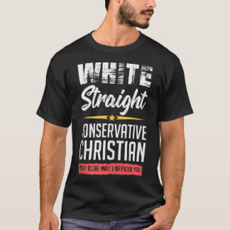 T-shirt Mens White Stright Conservateur Christian Tank To