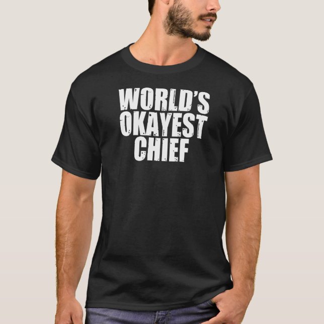 T-shirt Mens World S Okayest Chef 2 (Devant)