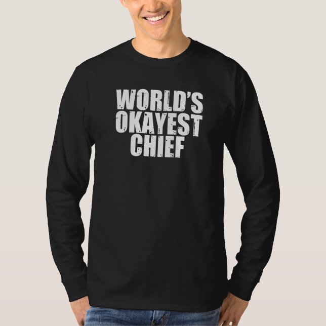 T-shirt Mens World S Okayest Chef 2 (Devant)
