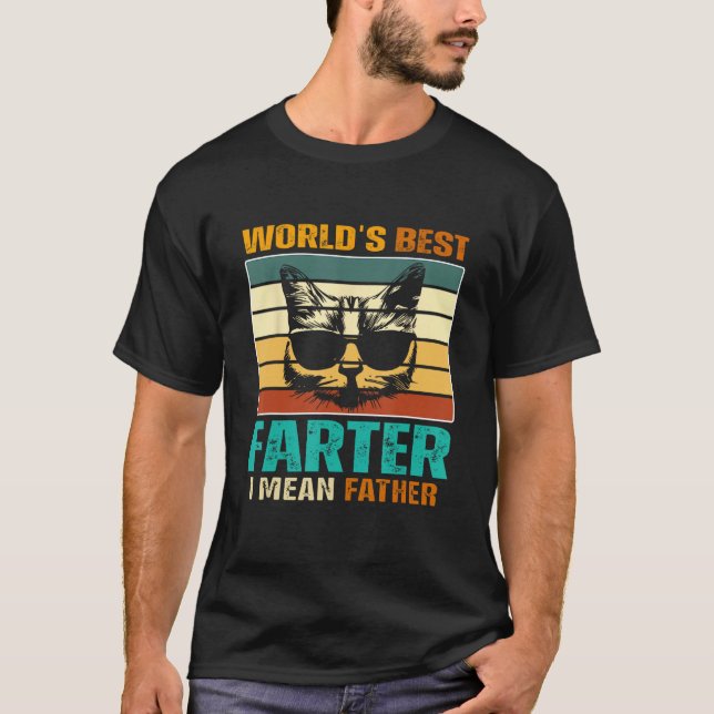 T-shirt Mens Worlds Best Farter I Mean Father Best Dad Eve (Devant)