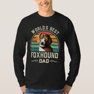 T-shirt Mens Worlds Best Foxhound Papa Vintage American Fo