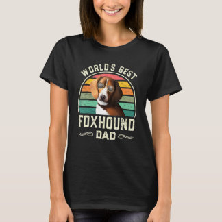T-shirt Mens Worlds Best Foxhound Papa Vintage American Fo