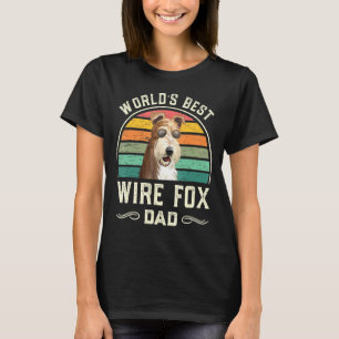 T-shirt Mens Worlds Best Wire Fox Terrier Papa Chien Vinta