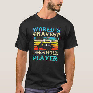 T-shirt Mens Worlds Okayest Cornhole Player 1