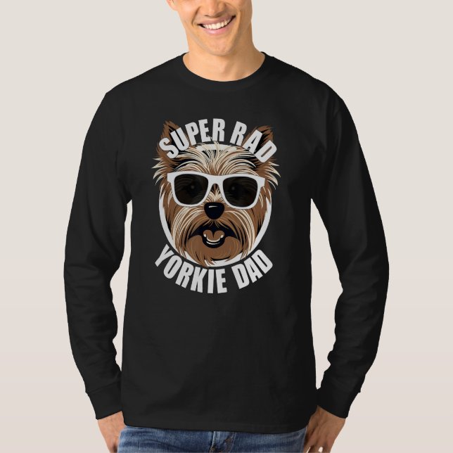 T-shirt Mens Yorkie Dad  Fatheru2019s Day Yorkshire Terrie (Devant)