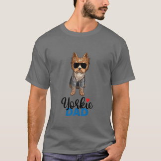T-shirt Mens Yorkshire Terrier Papa Yorkie Papa