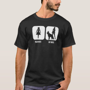 T-shirt Mens Your Wife My Wife German Shepherd Dog For Hu