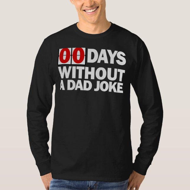 T-shirt Mens Zero Jours Sans Une Blague Papa (Devant)