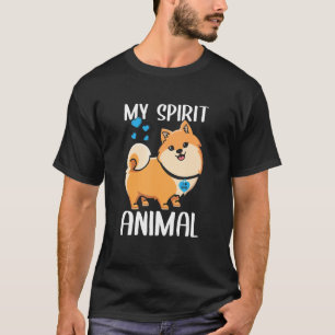T-shirt Mens Zwergspitz Chien I Love Papa Heart My Spirit