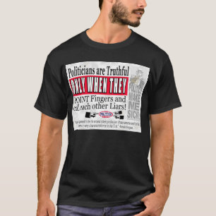 T-shirt Mensonge de politiciens - habillement foncé