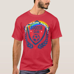 T-shirt Mental Health Awareness Lgbtq Soccer Rainbow Pride