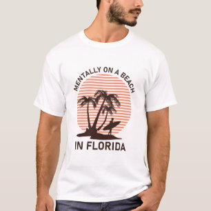 T-shirt Mentalement sur une plage en Floride, Sunset Sunsh