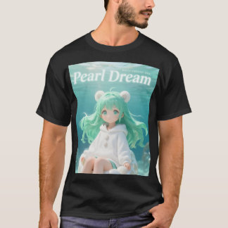 T-shirt Menthe Aquatique : Fille Mignonne Sous-Marine en C