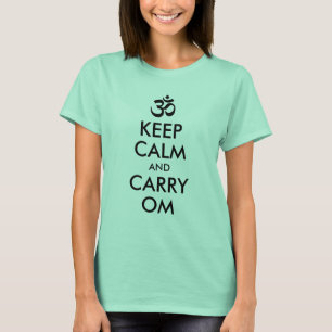 T-shirt Menthe et Noir Garder son calme et continuer Om