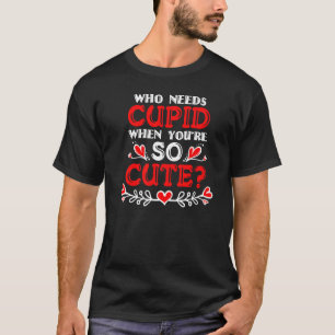 T-shirt Mention mignonne Saint Valentin Coeur en amour rom