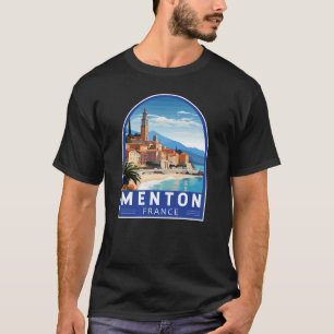 T-shirt Menton France Travel Art Vintage
