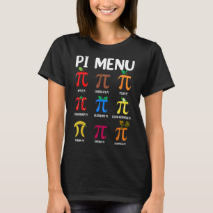 T-shirt Menu Pi 3.14 Symbole Pi - Magasin de mathématiques