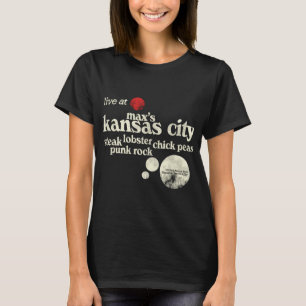 T-shirt Menu Vintage Max'S Kansas City N'existe Plus New Y