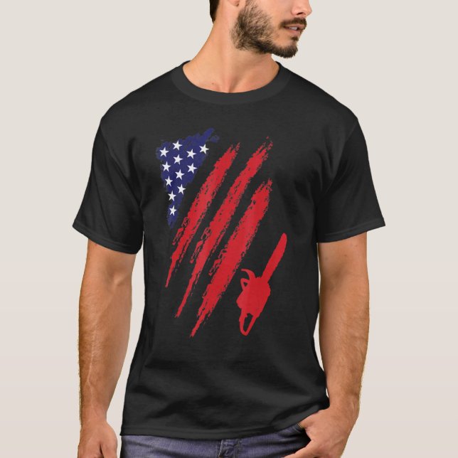 T-shirt Menuiserie de charpentier de bois de sciure (Devant)