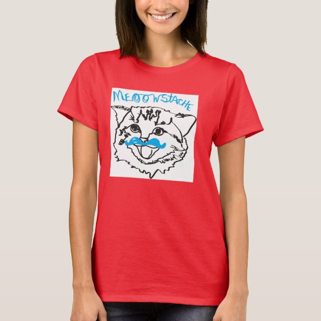 T-shirt Meoowstache (Devant)