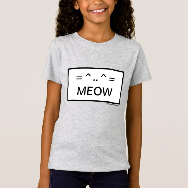 T-Shirt MEOW Caractères clavier Cat Kid (Devant)