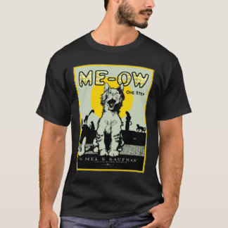 T-shirt Meow Cat Art - Vintage