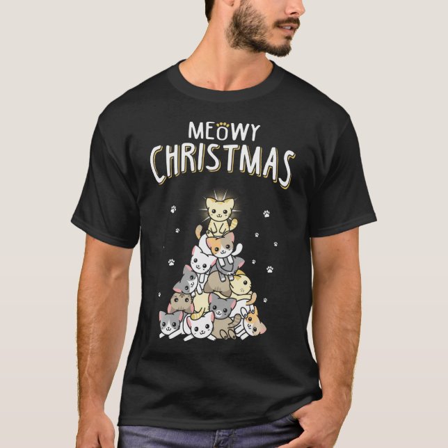 T-shirt Meow Christmas (Devant)