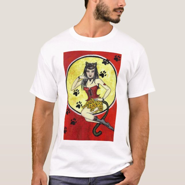 T-shirt Meow - fille de pin-up - CHEMISE (Devant)