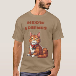 T-shirt Meow Friends drôle