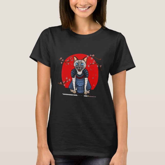 T-shirt Meow Hero Katana Chat (Devant)