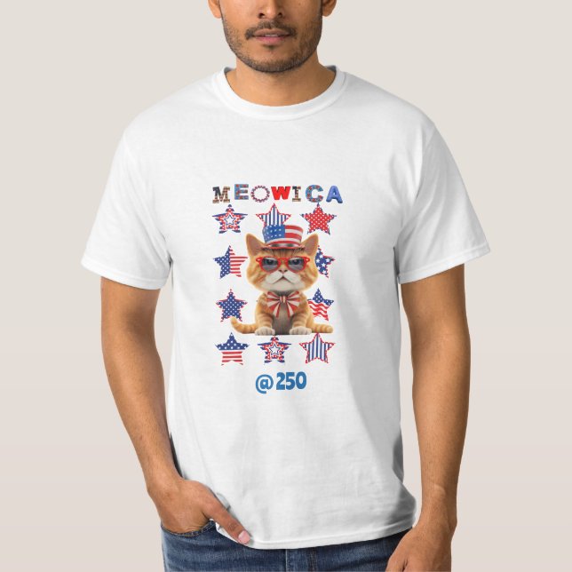 T-shirt Meow-ica @250 Feline Patriot Tee (Devant)