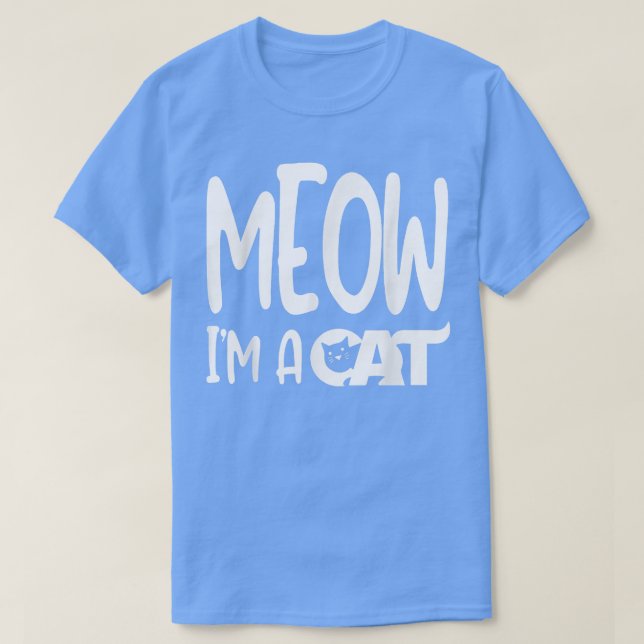 T-shirt Meow Im A Chat Costume Halloween (Design devant)