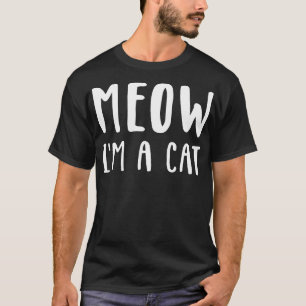 T-shirt Meow Je suis un chat drôle de paresseux animal cos