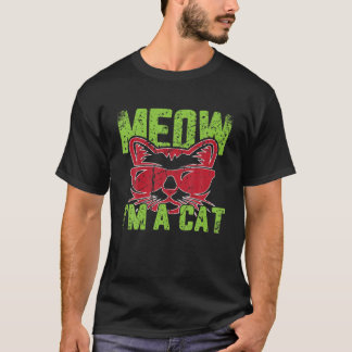 T-shirt Meow Je suis un chat Funny Kitten Amoureux des cha