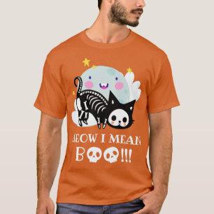T-shirt Meow je veux dire chat halloween amoureux des chat