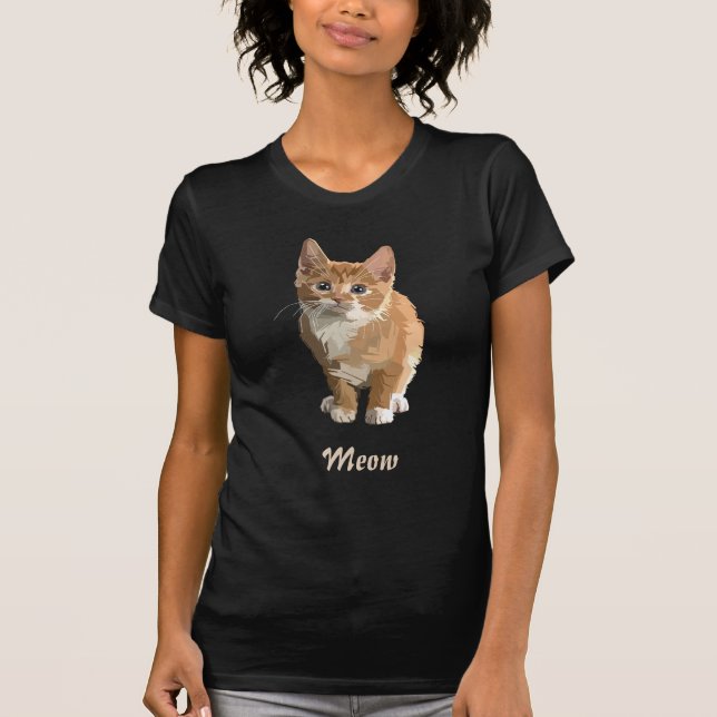 T-shirt Meow kitten tee - shirt (Devant)